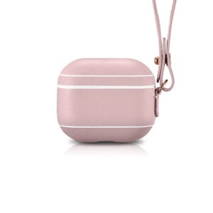 AirPods 3 (3rd Generation) Leather Case with Strap- Blush Nude