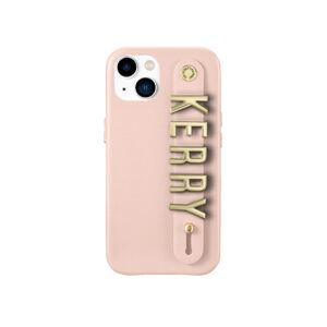 iPhone 13 Letter Strap Case- Nude