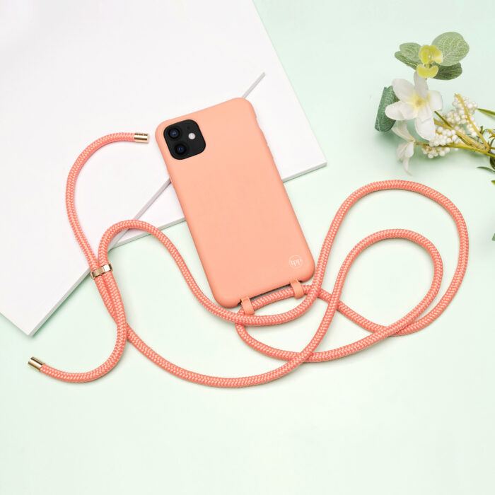 iPhone 11 Cross Body Phone Case - Peach