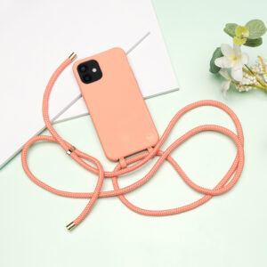 iPhone 12 Cross Body Phone Case - Peach