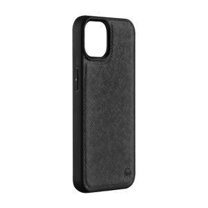 iPhone 13 Saffiano Leather Case - Black