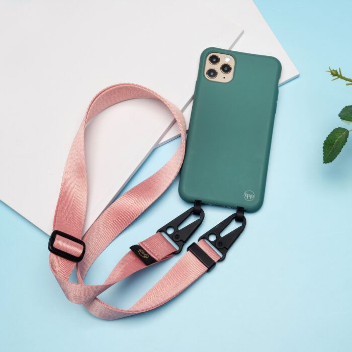 Cross Body Phone Strap (NYLON)- Rose Gold