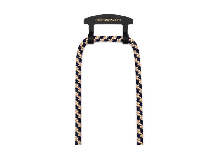 Cross Body Phone Strap (CORD)- Gold/Blue