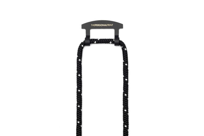 Cross Body Phone Strap (CORD)- Black/White