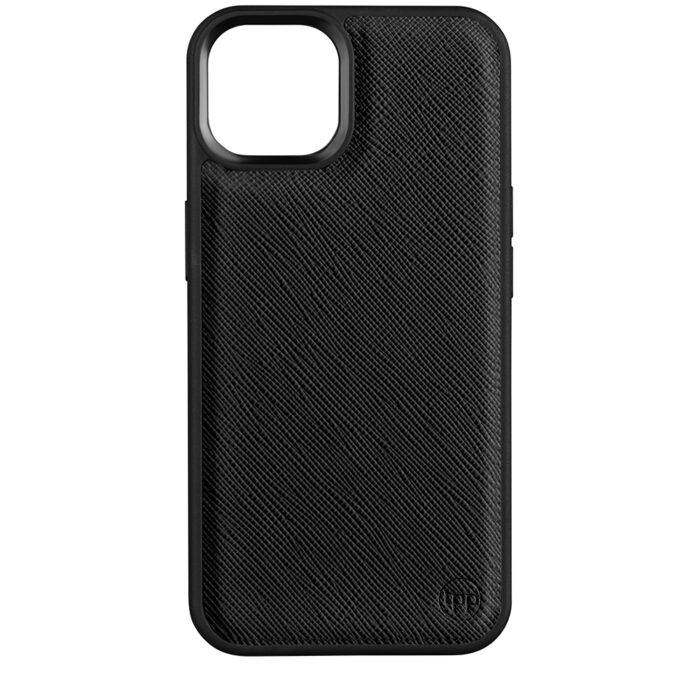 iPhone 13 Saffiano Leather Case - Black