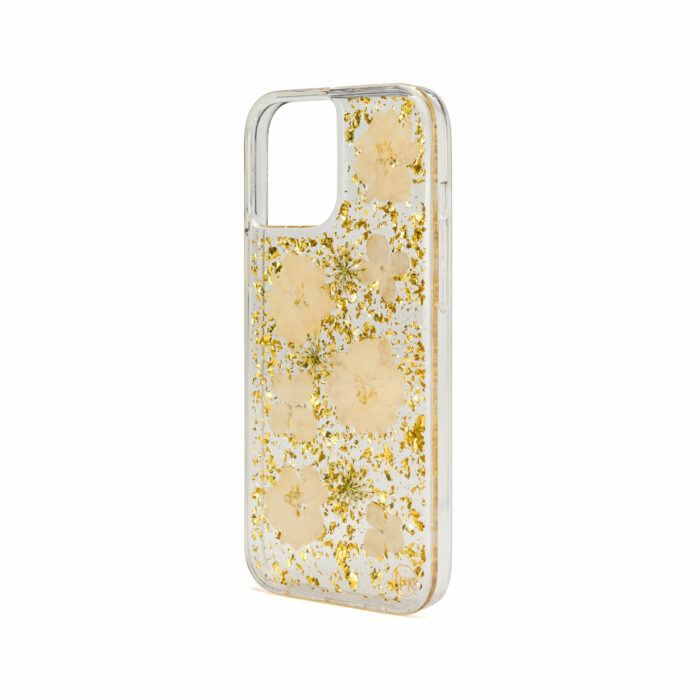 iPhone 12 mini Floral Case - Gold