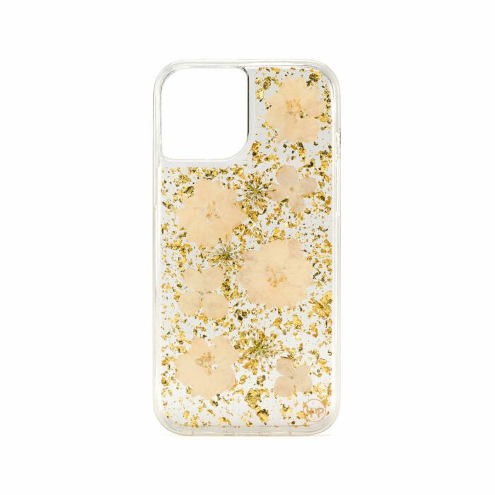 iPhone 12 mini Floral Case - Gold