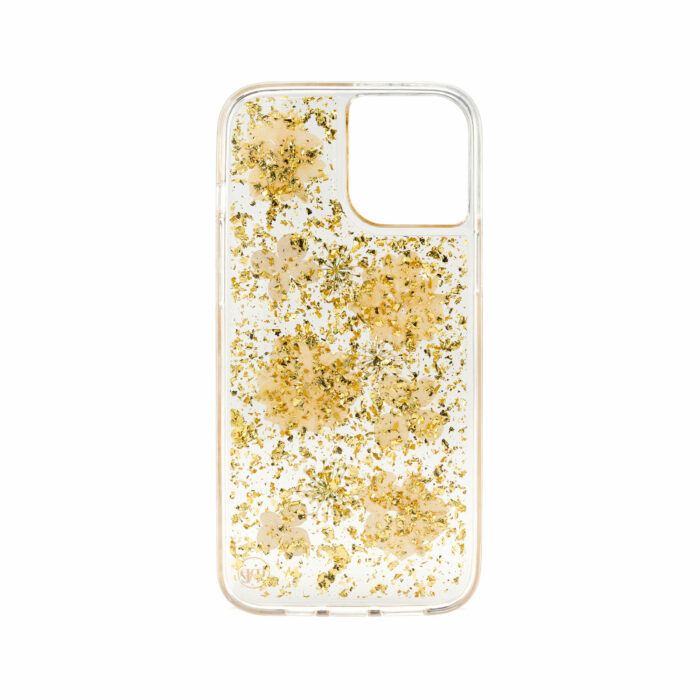 iPhone 12 mini Floral Case - Gold