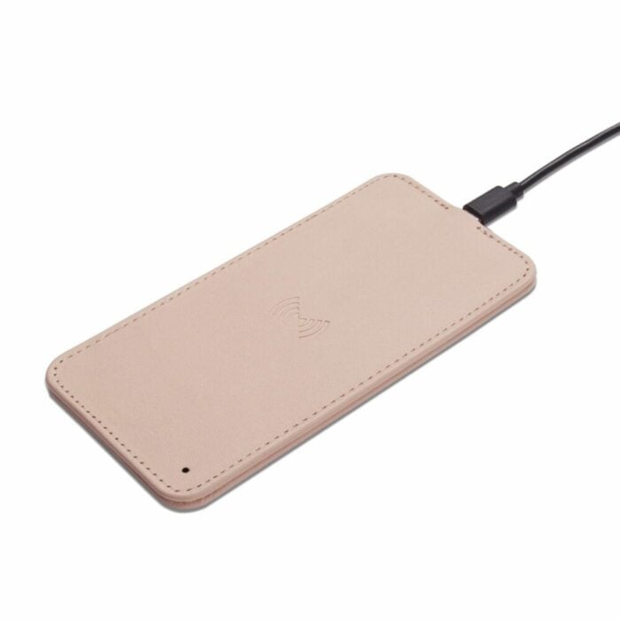 Wireless Charging Leather Pad- Nude