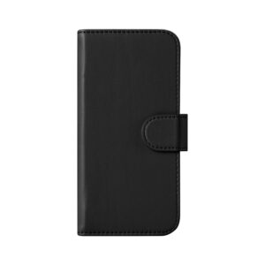 iPhone 15 Leather Wallet Case with MagSafe- Black