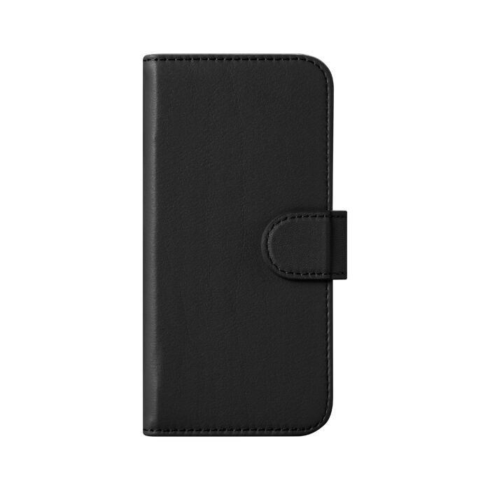 iPhone 15 Leather Wallet Case with MagSafe- Black