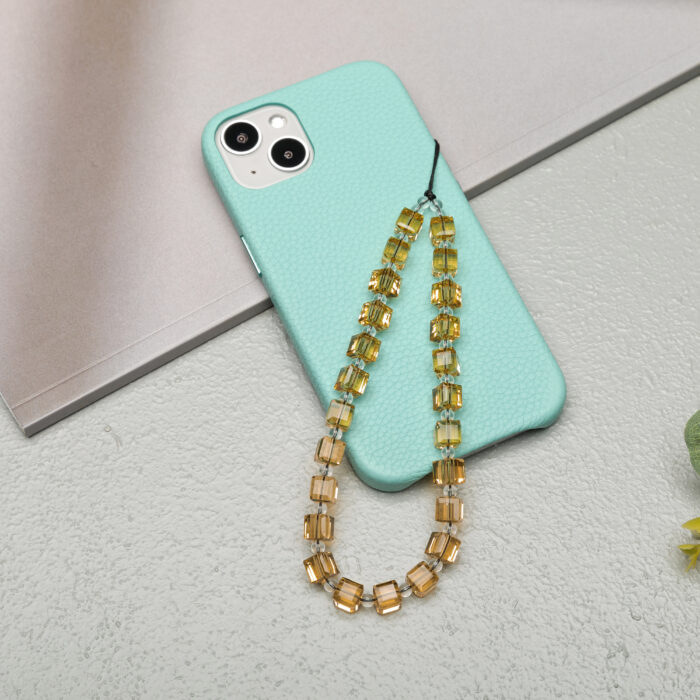 Crystal Phone Charm- Gold