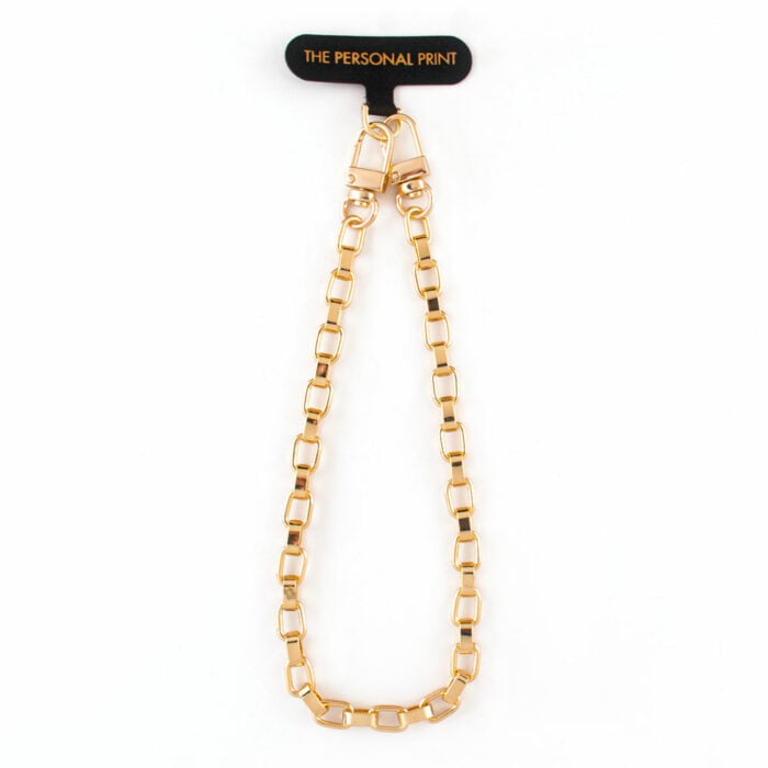 Univeral Wrist Phone Strap- Gold Link Chain