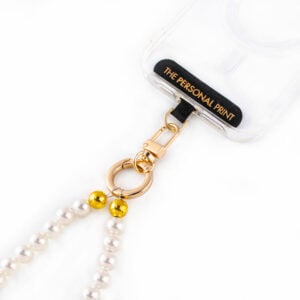 Universal Wrist Phone Strap- Pearl White Chain