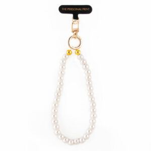 Universal Wrist Phone Strap- Pearl White Chain