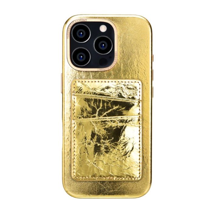 Slim Card Pocket Sleeve with MagSafe- Metallic Gold