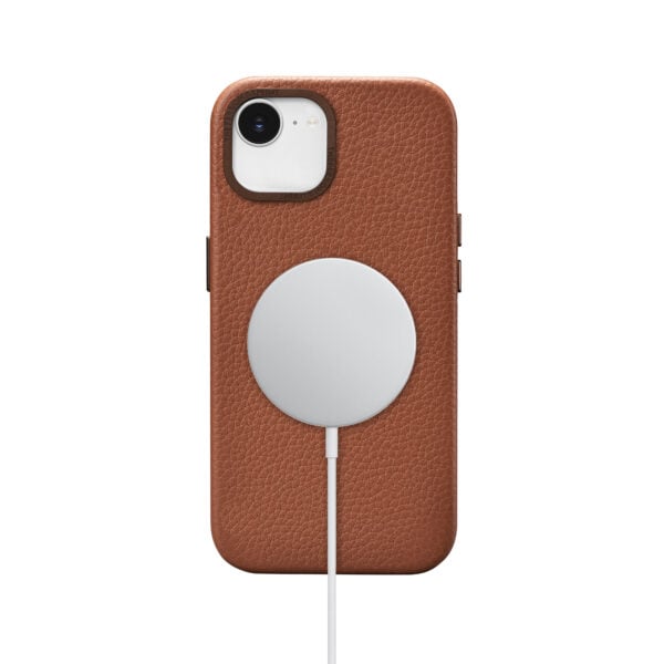 iPhone 16e Grain Leather Full Wrap Case with MagSafe
