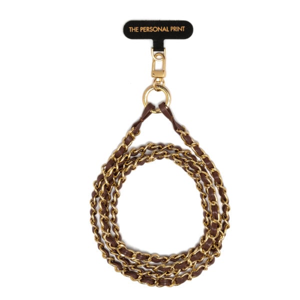 Universal Cross Body Phone Strap Leather/Gold Hardware