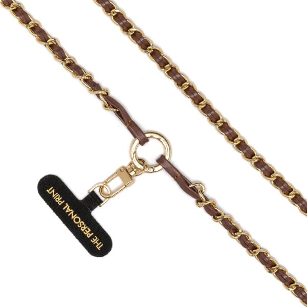 Universal Cross Body Phone Strap Leather/Gold Hardware