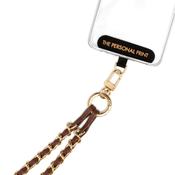 Universal Cross Body Phone Strap Leather/Gold Hardware