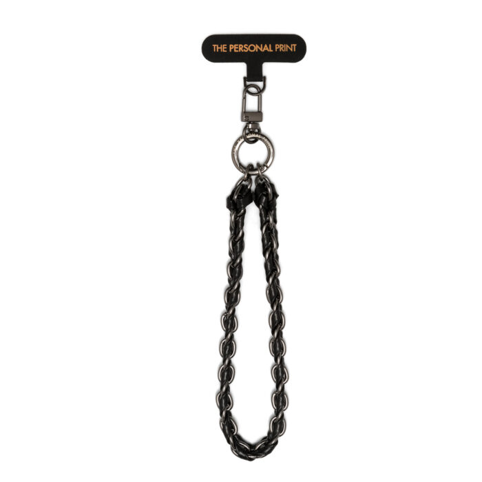 Universal Wrist Phone Strap- Twisted Leather Black