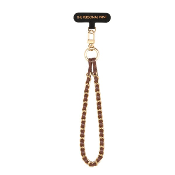 Universal Wrist Phone Strap- Leather/Gold Hardware