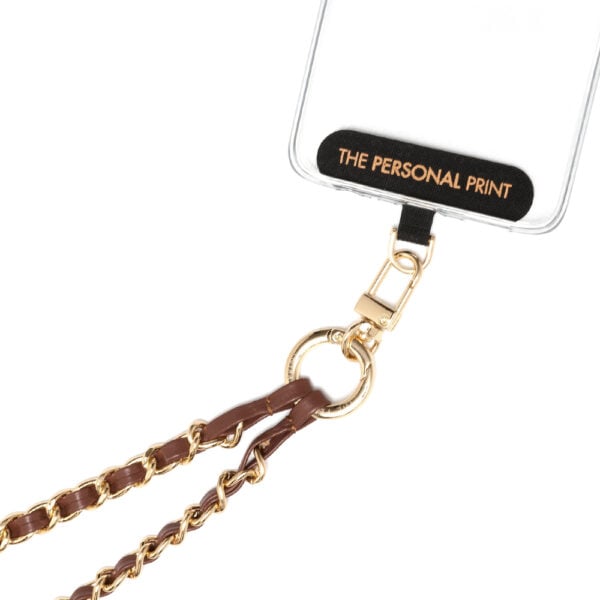 Universal Wrist Phone Strap- Leather/Gold Hardware