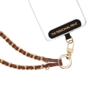 Universal Wrist Phone Strap- Leather/Gold Hardware